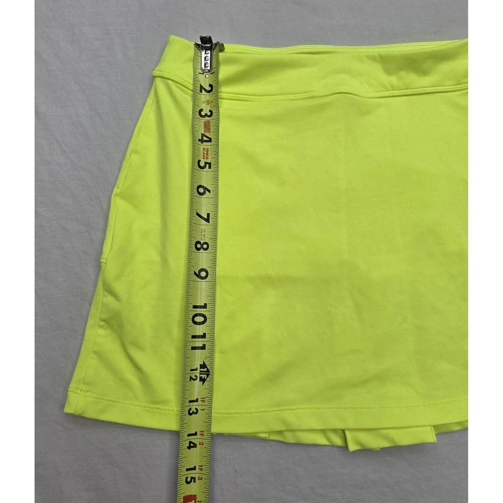 Nike Golf Tour Performance Highlighter Yellow Athetic Golf Skirt Women's Size S